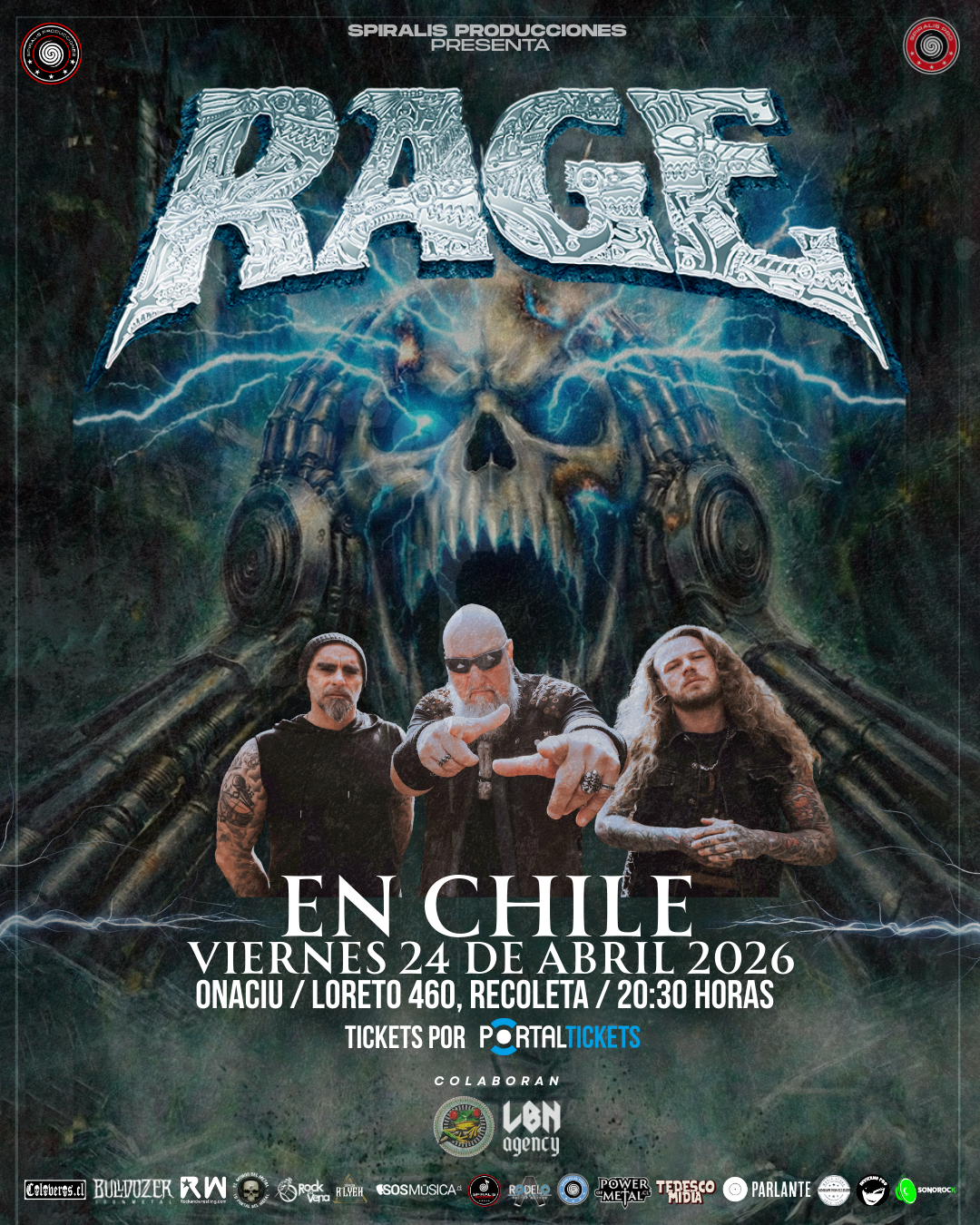 Rage confirma su regreso a Chile para el 24 de abril